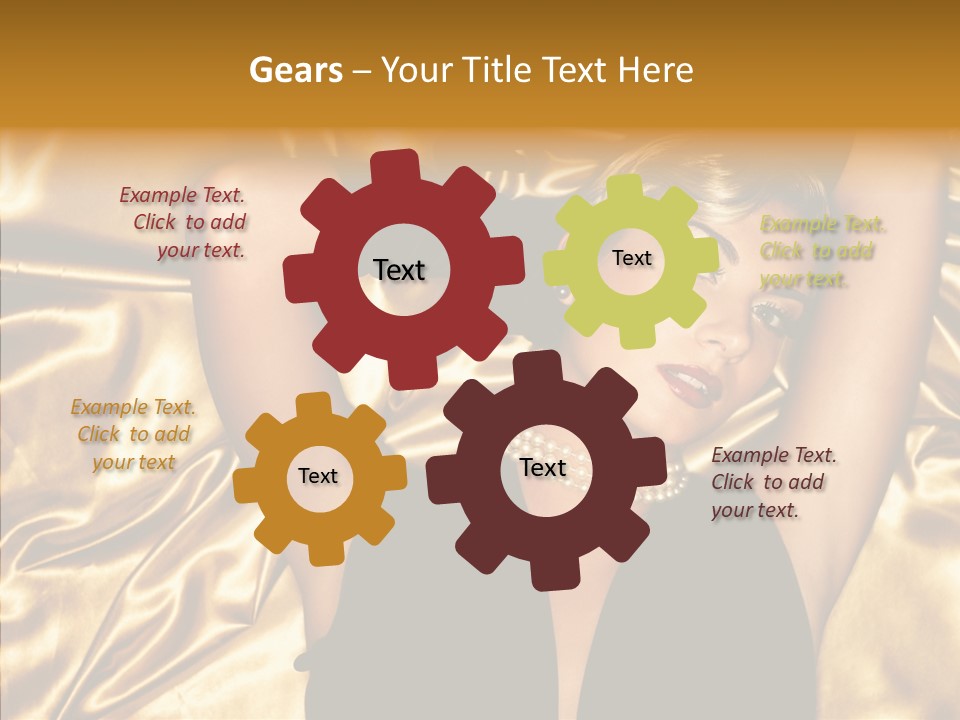 Blond Lady Make Up PowerPoint Template