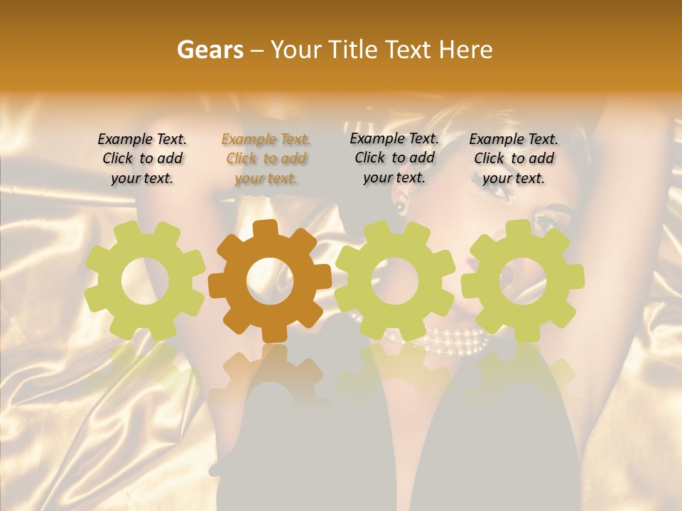 Blond Lady Make Up PowerPoint Template