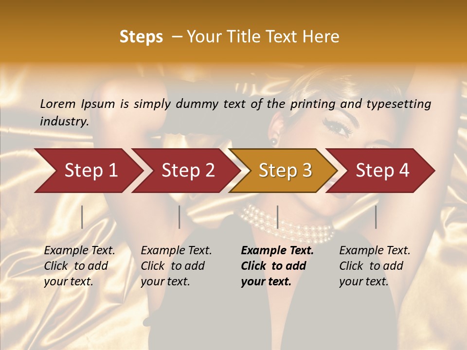 Blond Lady Make Up PowerPoint Template