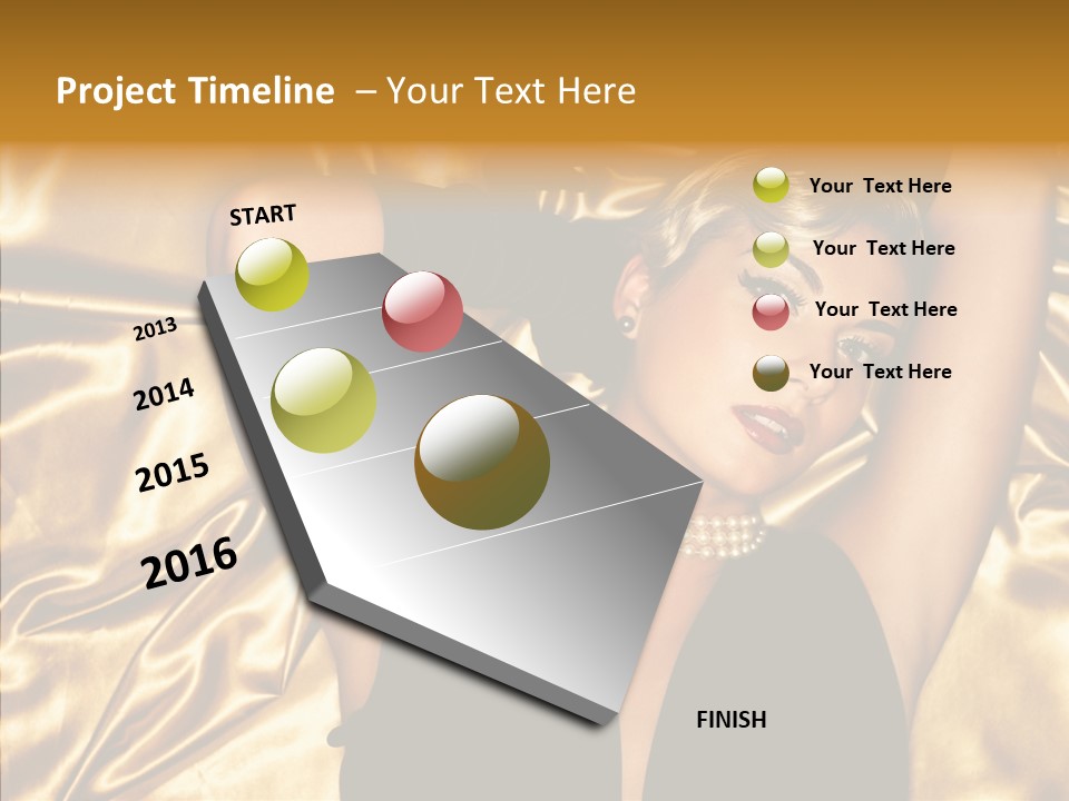 Blond Lady Make Up PowerPoint Template