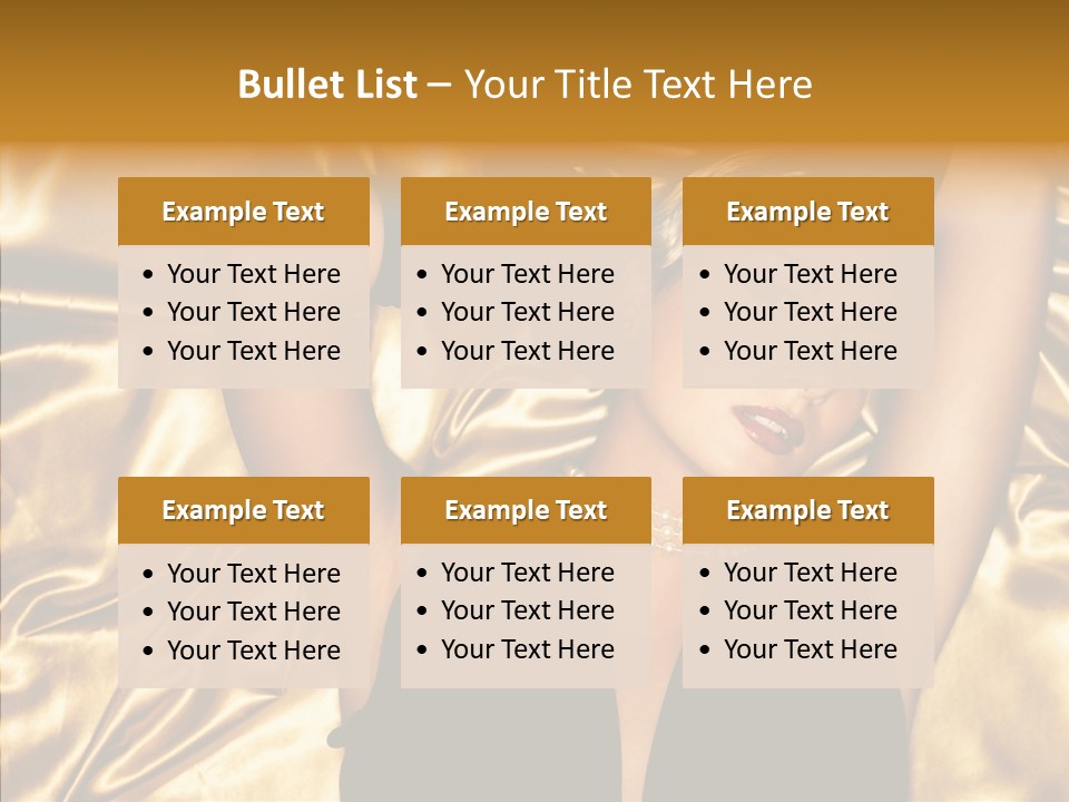 Blond Lady Make Up PowerPoint Template