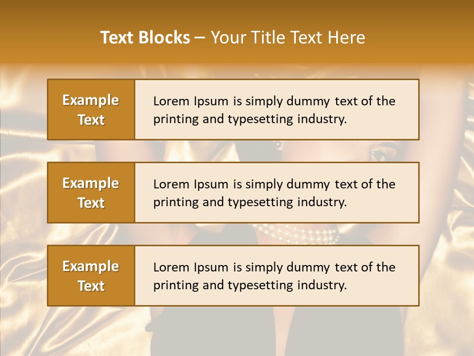 Blond Lady Make Up PowerPoint Template