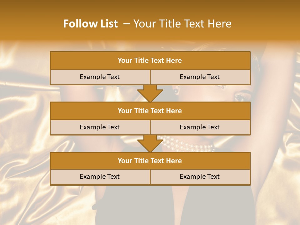 Blond Lady Make Up PowerPoint Template