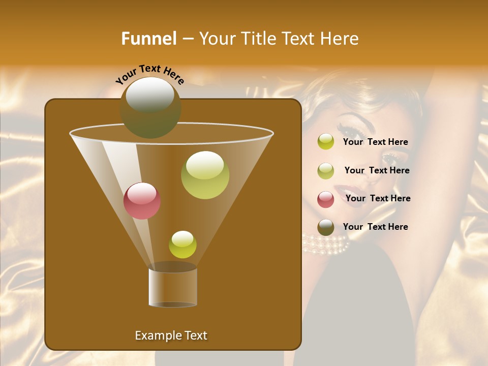 Blond Lady Make Up PowerPoint Template