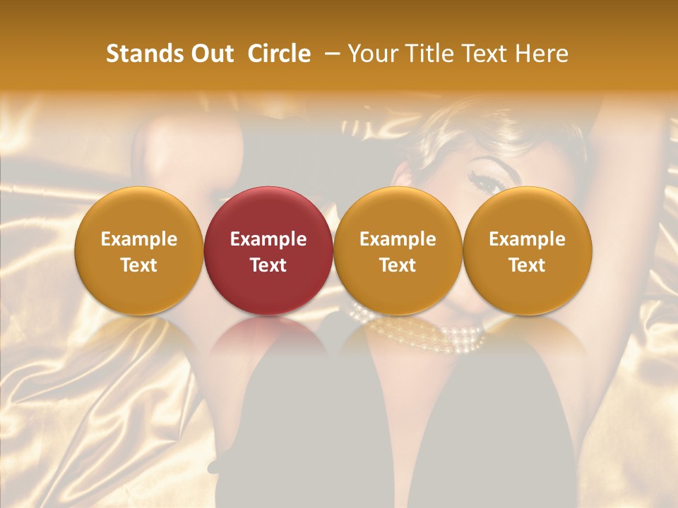 Blond Lady Make Up PowerPoint Template