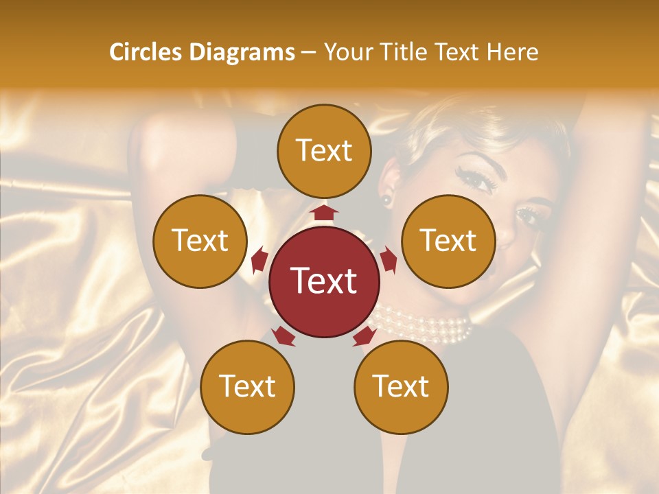 Blond Lady Make Up PowerPoint Template