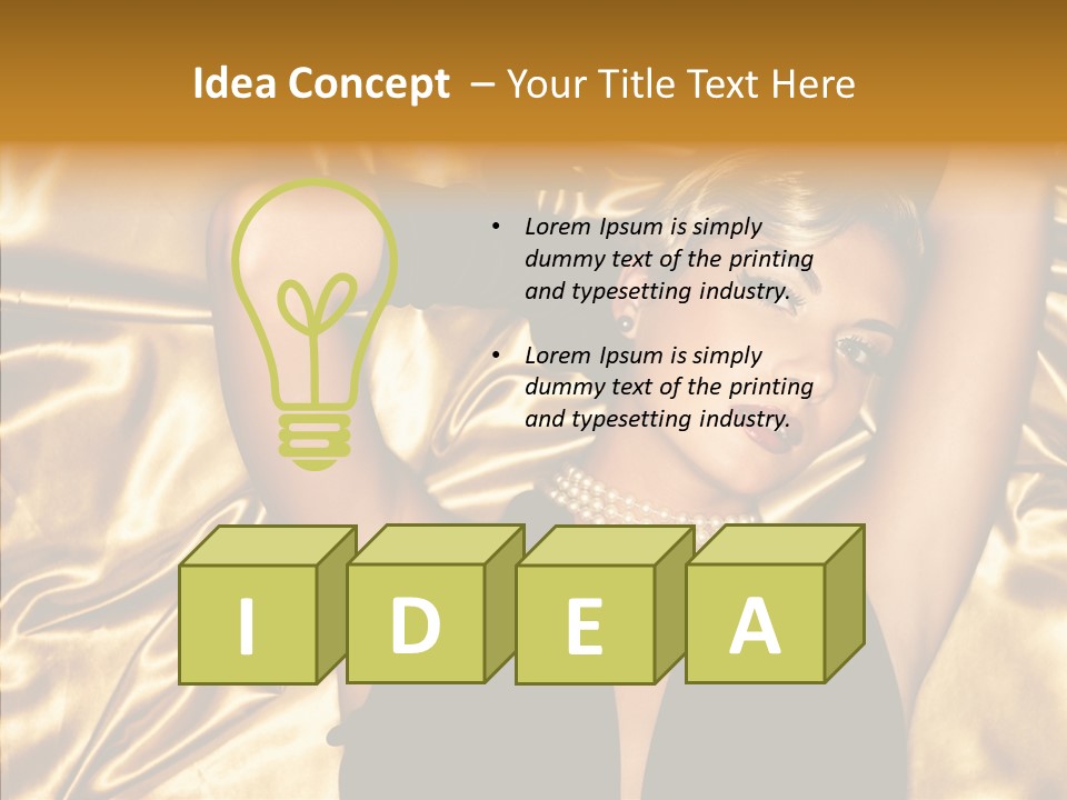 Blond Lady Make Up PowerPoint Template