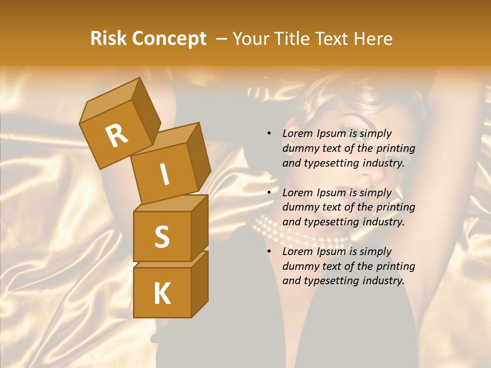 Blond Lady Make Up PowerPoint Template