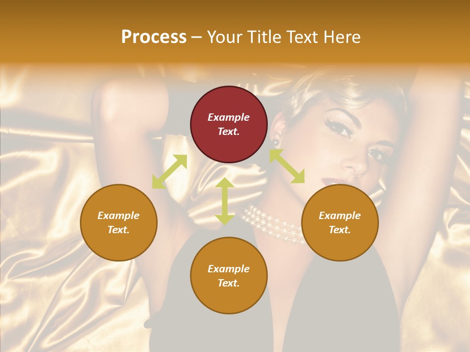 Blond Lady Make Up PowerPoint Template