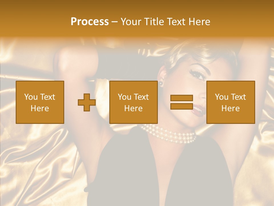 Blond Lady Make Up PowerPoint Template