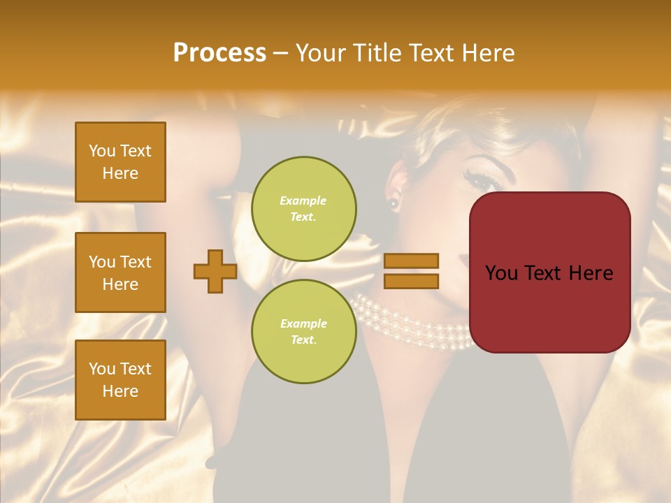 Blond Lady Make Up PowerPoint Template