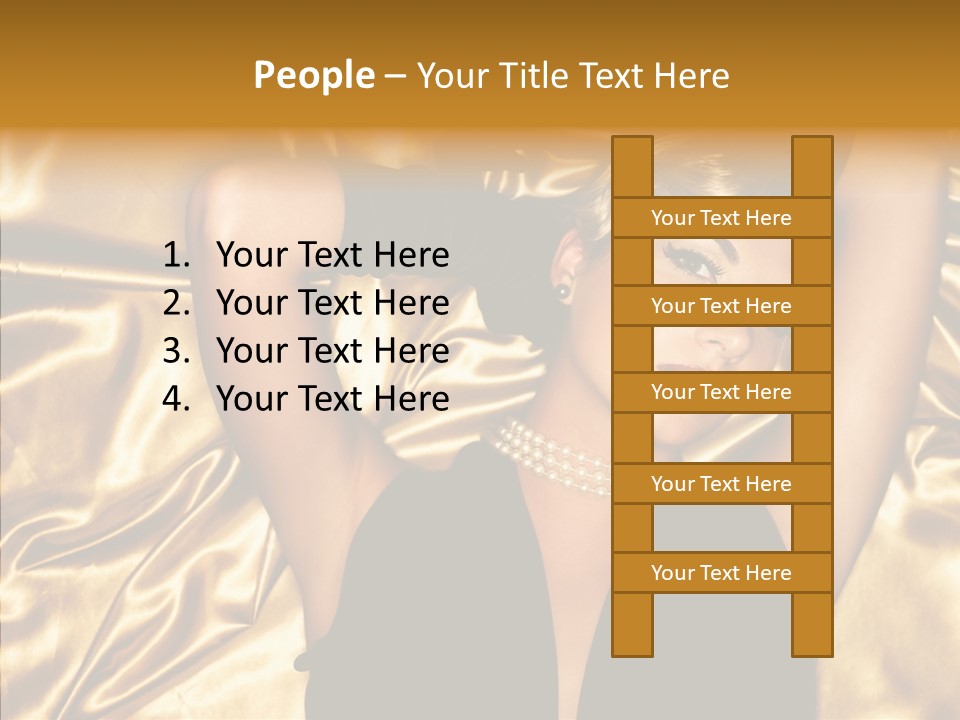 Blond Lady Make Up PowerPoint Template
