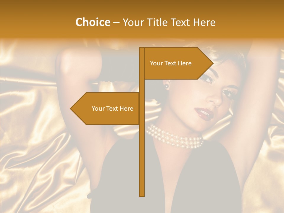 Blond Lady Make Up PowerPoint Template