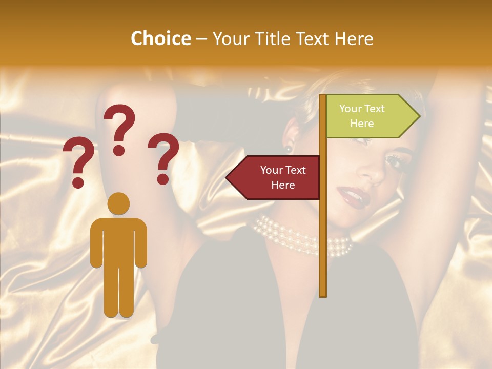 Blond Lady Make Up PowerPoint Template