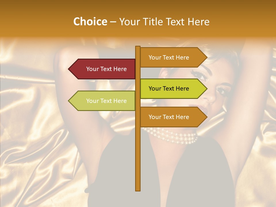 Blond Lady Make Up PowerPoint Template