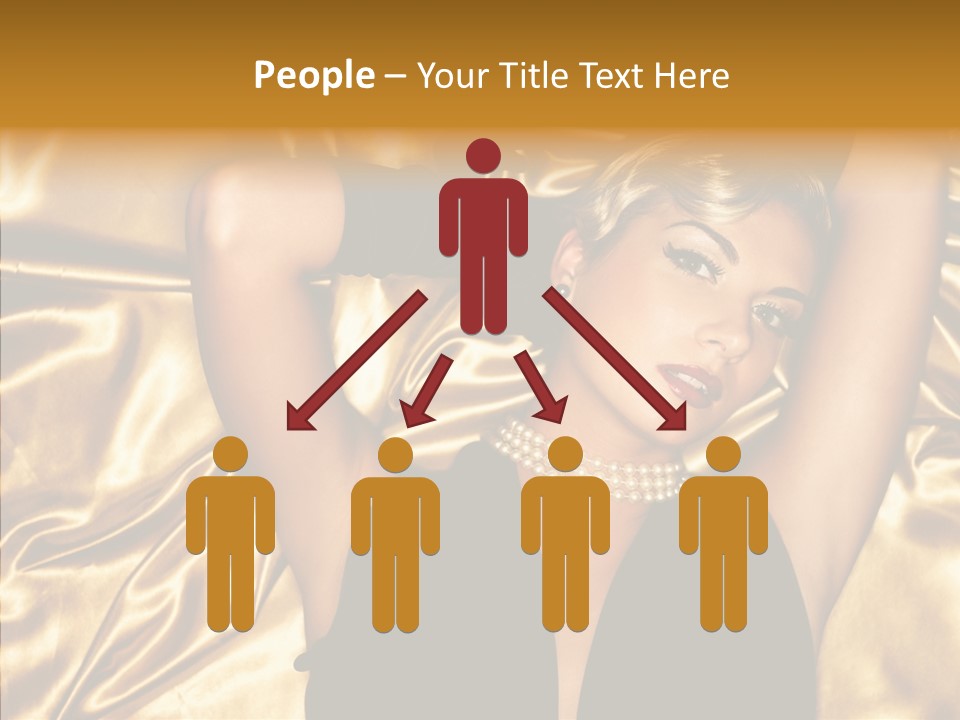 Blond Lady Make Up PowerPoint Template