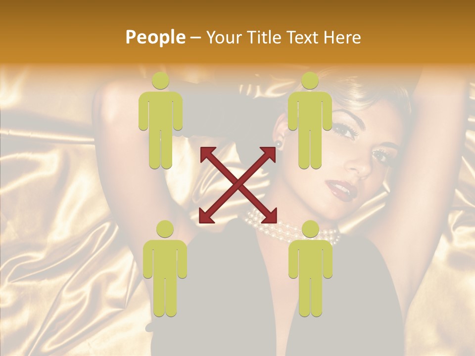 Blond Lady Make Up PowerPoint Template