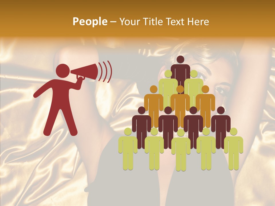 Blond Lady Make Up PowerPoint Template