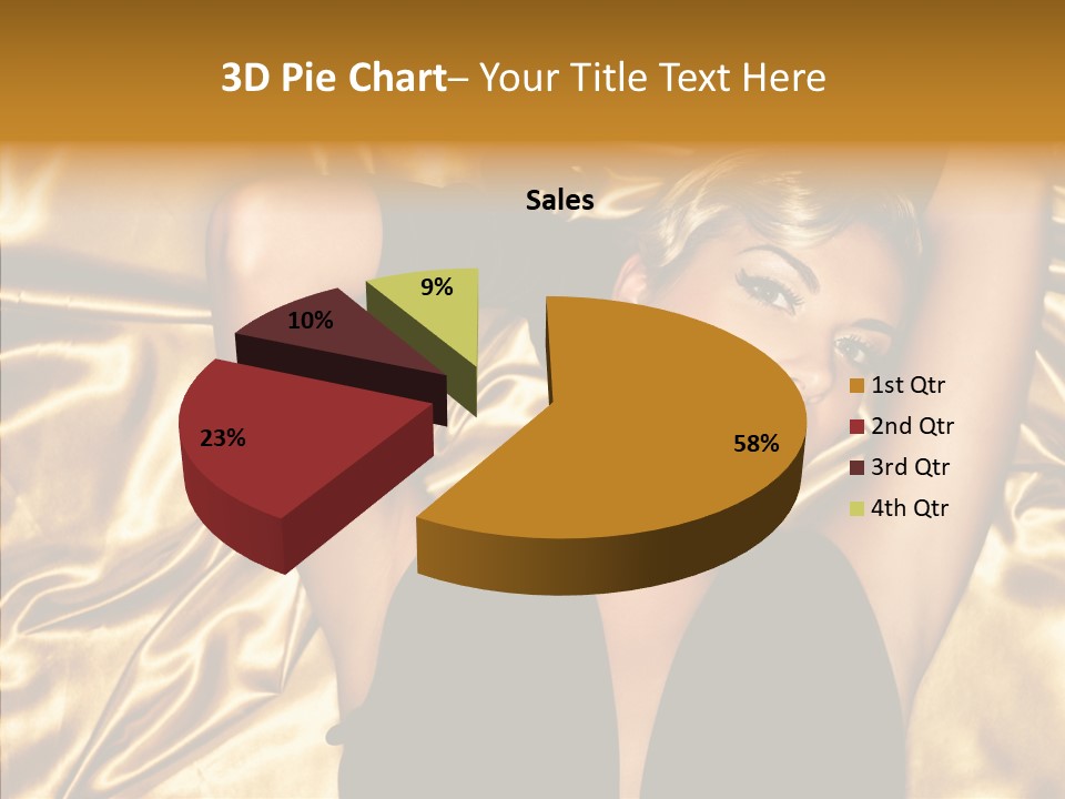 Blond Lady Make Up PowerPoint Template