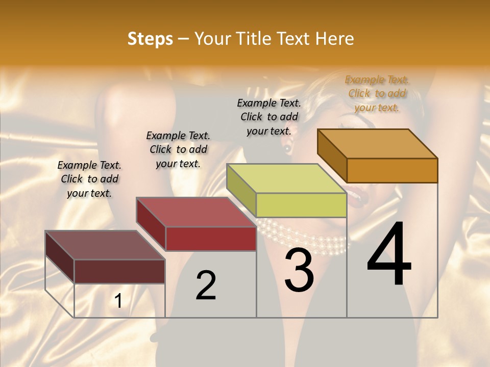 Blond Lady Make Up PowerPoint Template