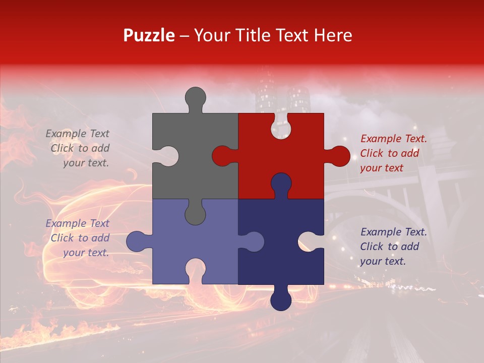 Motion Cityscape Vehicle PowerPoint Template