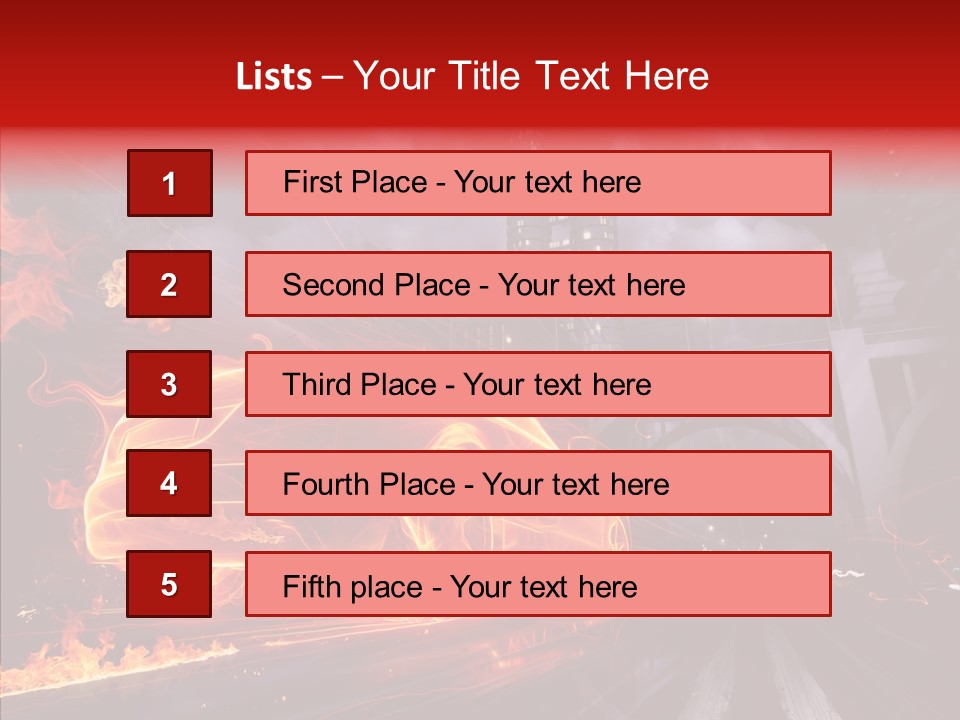 Motion Cityscape Vehicle PowerPoint Template