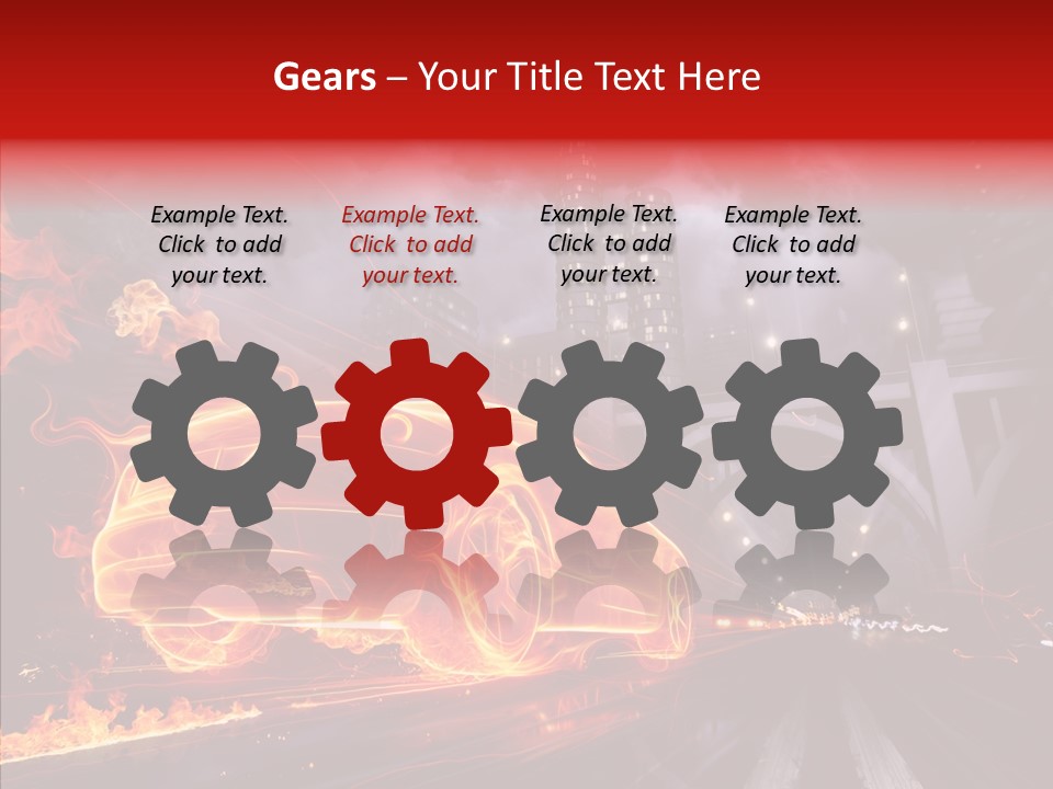 Motion Cityscape Vehicle PowerPoint Template