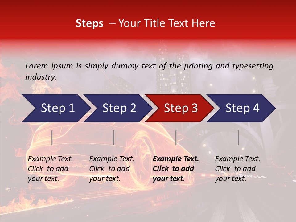 Motion Cityscape Vehicle PowerPoint Template