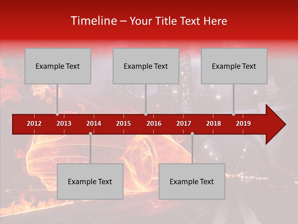 Motion Cityscape Vehicle PowerPoint Template