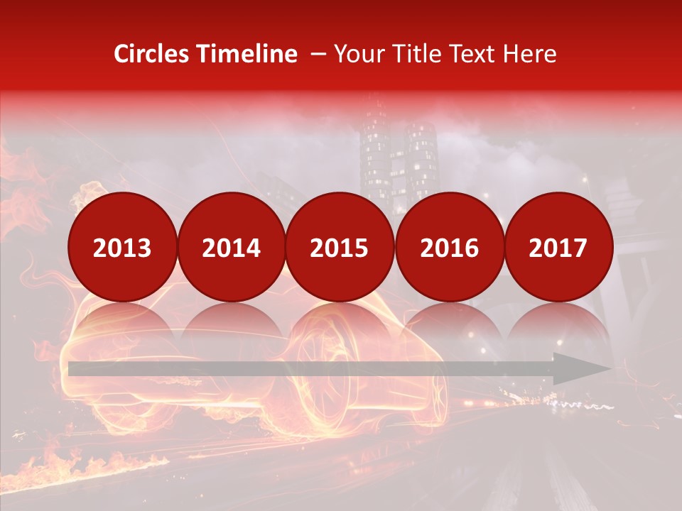 Motion Cityscape Vehicle PowerPoint Template