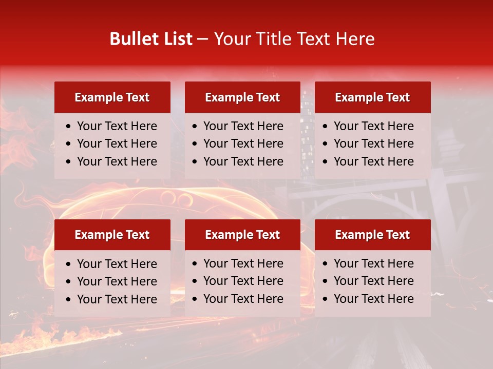 Motion Cityscape Vehicle PowerPoint Template