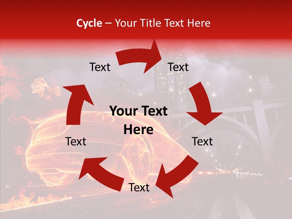 Motion Cityscape Vehicle PowerPoint Template