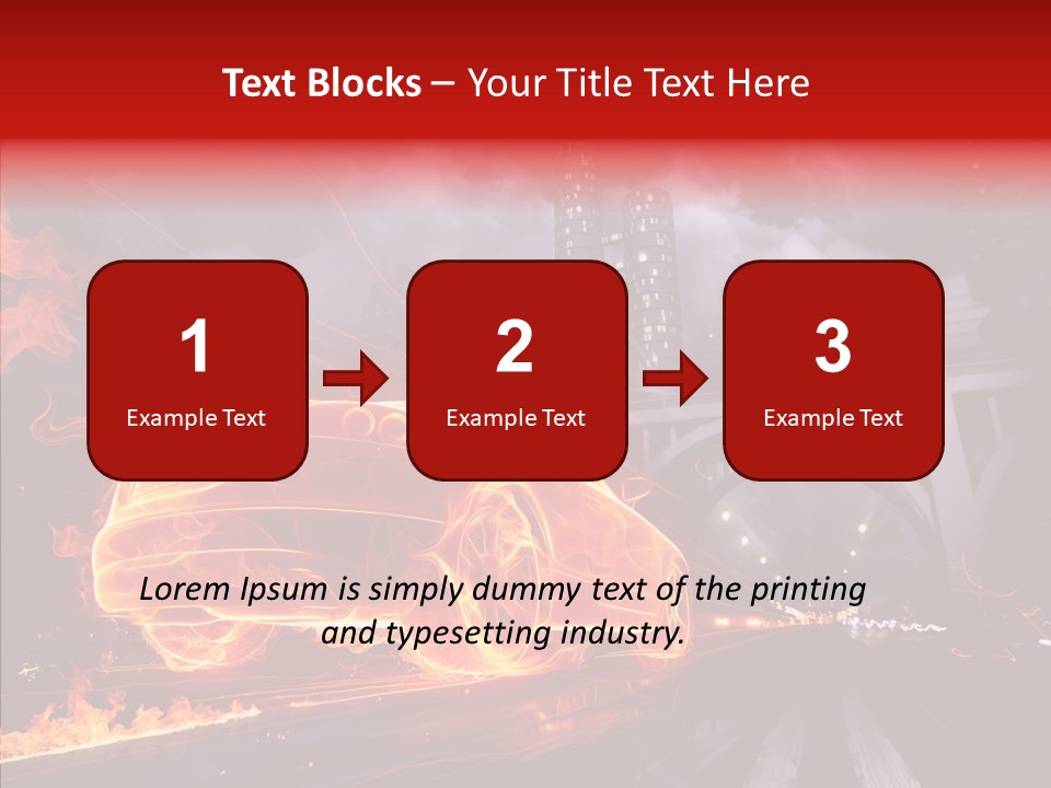 Motion Cityscape Vehicle PowerPoint Template