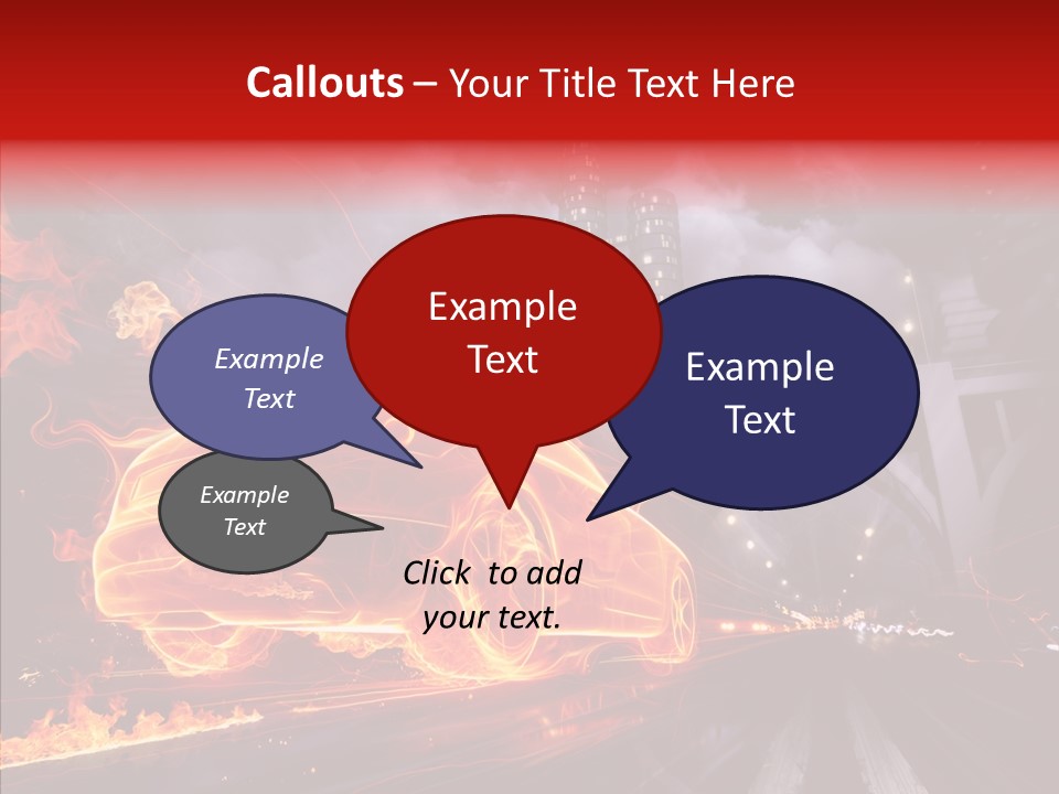 Motion Cityscape Vehicle PowerPoint Template