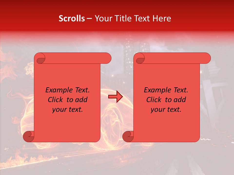 Motion Cityscape Vehicle PowerPoint Template