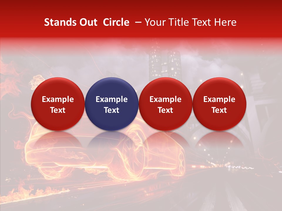 Motion Cityscape Vehicle PowerPoint Template