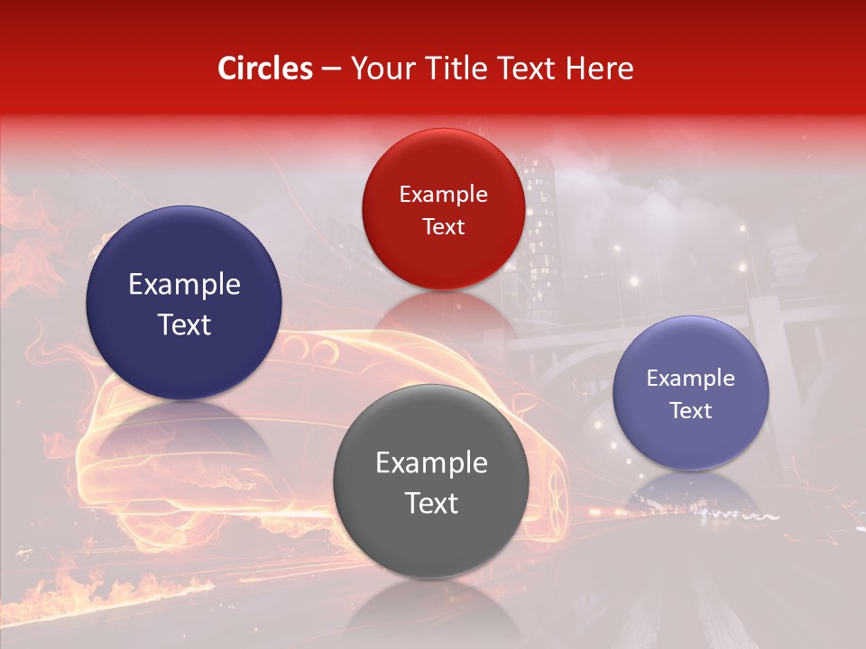 Motion Cityscape Vehicle PowerPoint Template