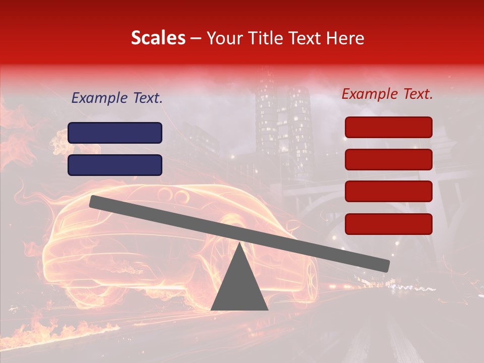Motion Cityscape Vehicle PowerPoint Template