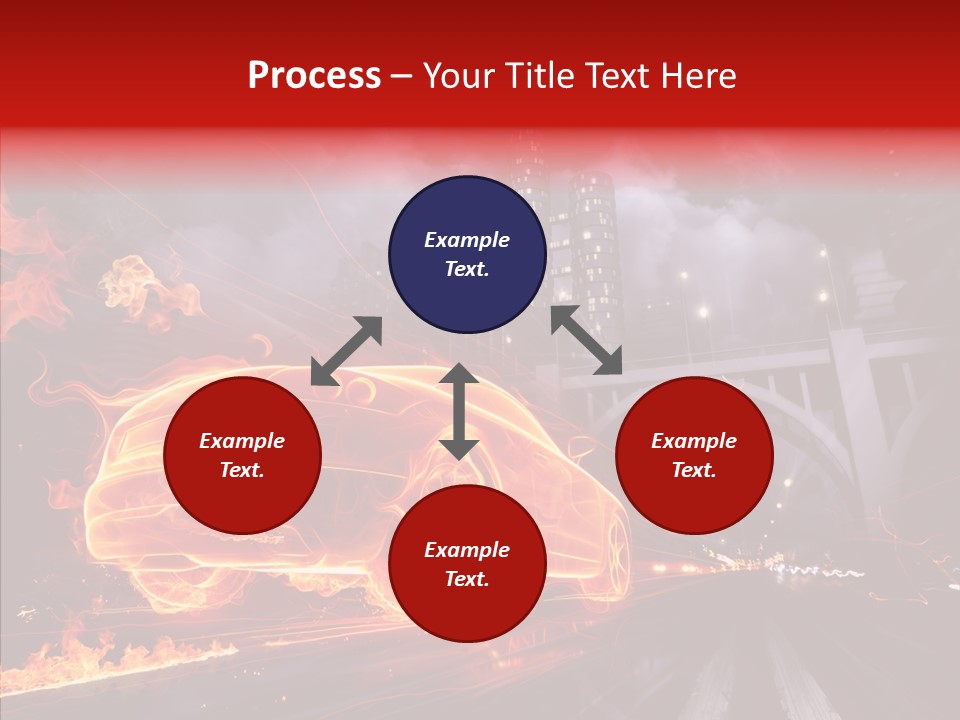 Motion Cityscape Vehicle PowerPoint Template