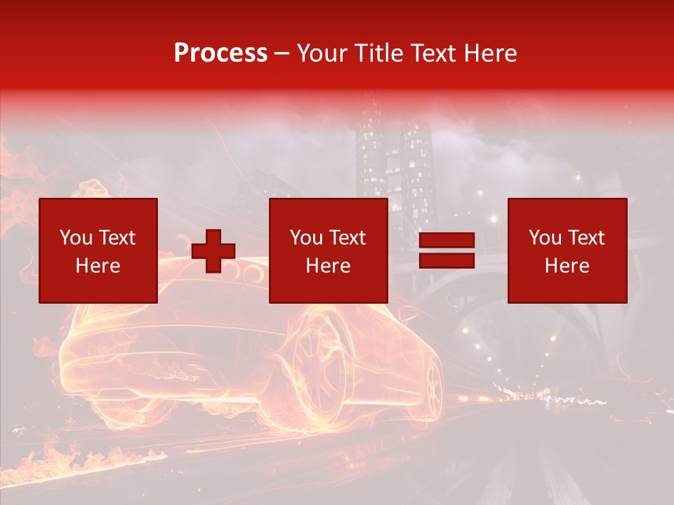 Motion Cityscape Vehicle PowerPoint Template