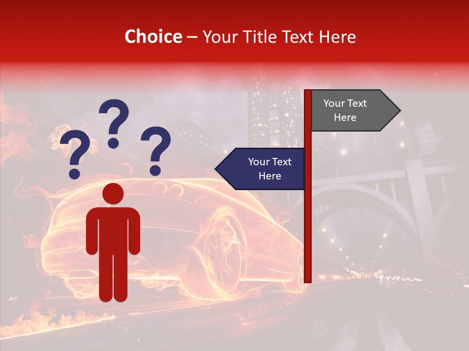 Motion Cityscape Vehicle PowerPoint Template