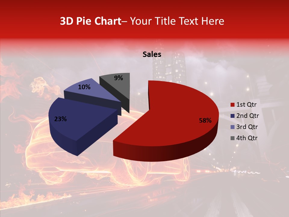 Motion Cityscape Vehicle PowerPoint Template