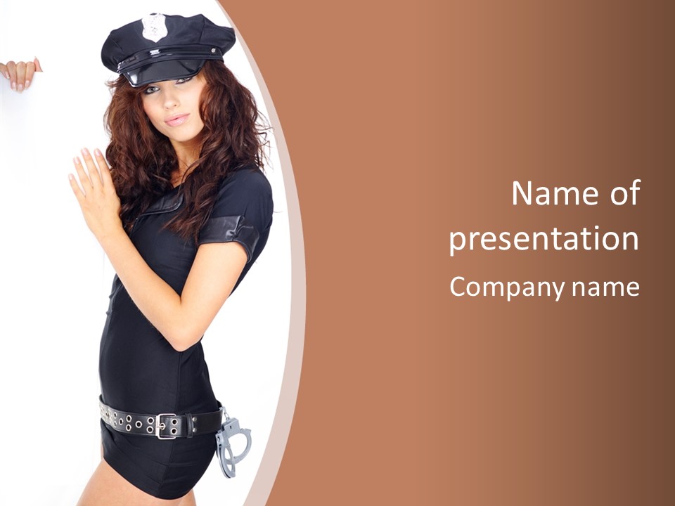 Makeup Danger Police PowerPoint Template