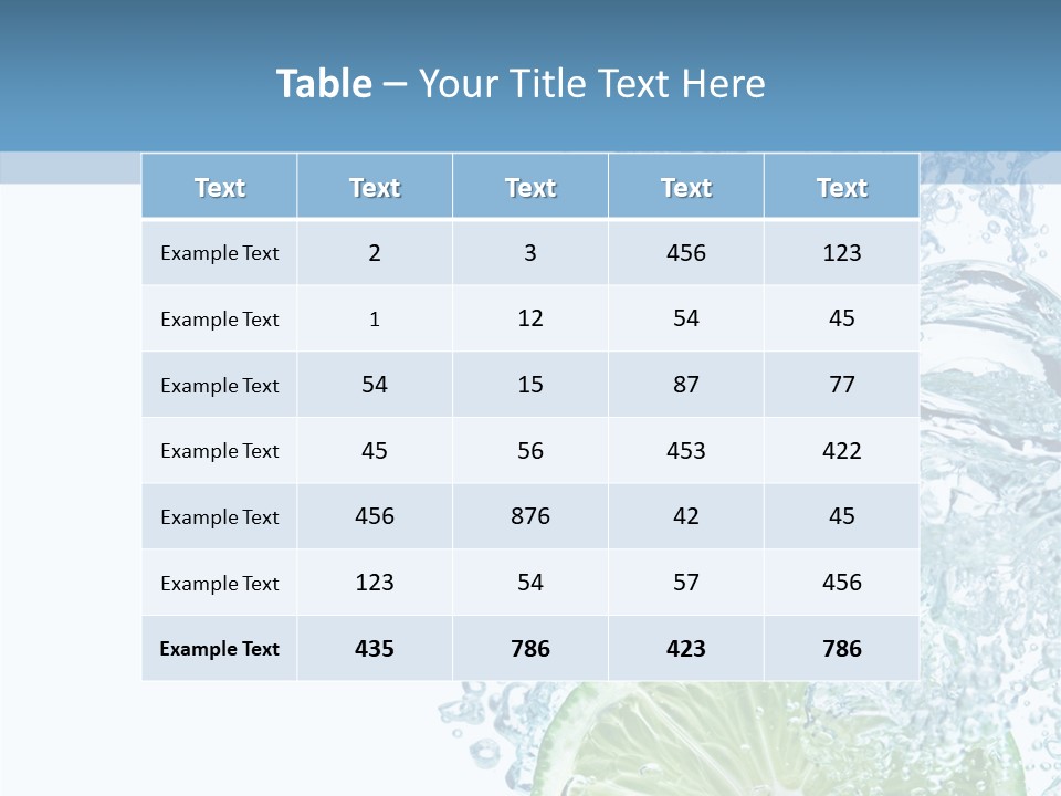 Drop Clear Wave PowerPoint Template