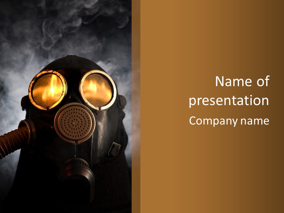 Fear Black Explosion PowerPoint Template