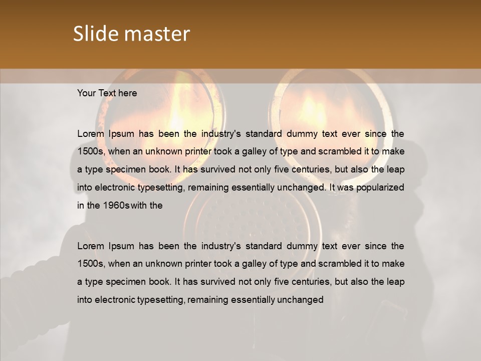 Fear Black Explosion PowerPoint Template