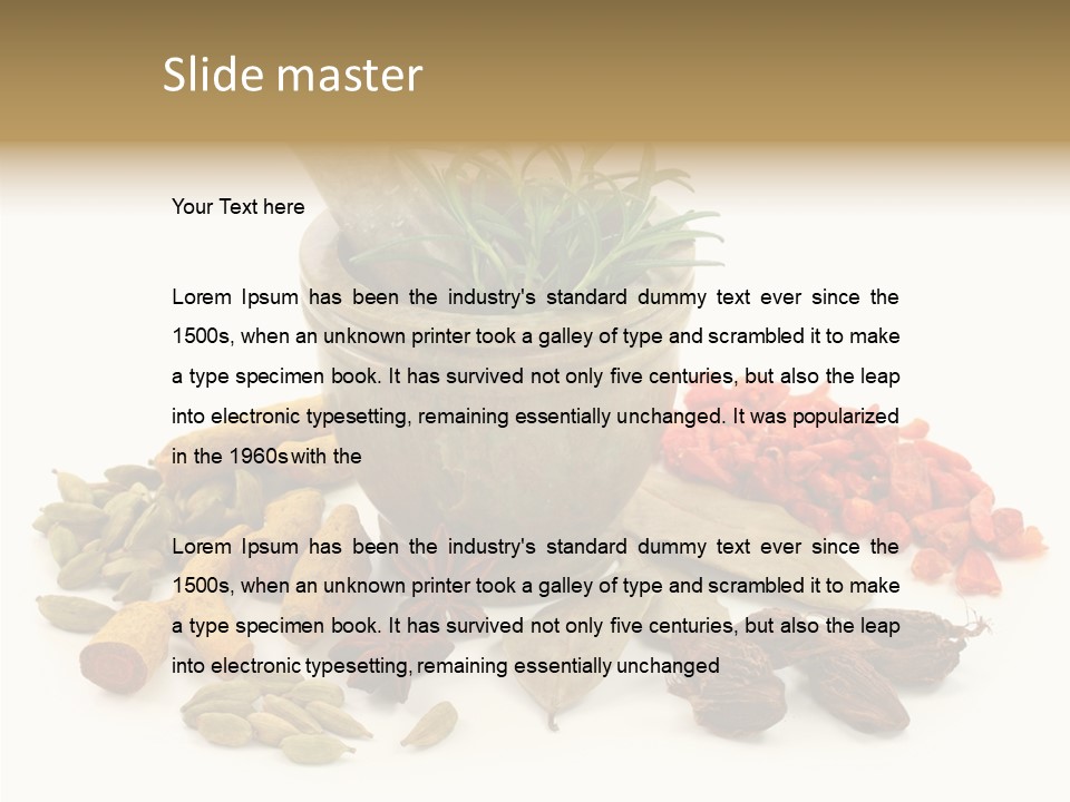 Studio Pestle Leaves PowerPoint Template