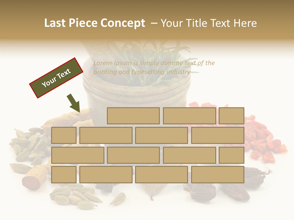Studio Pestle Leaves PowerPoint Template