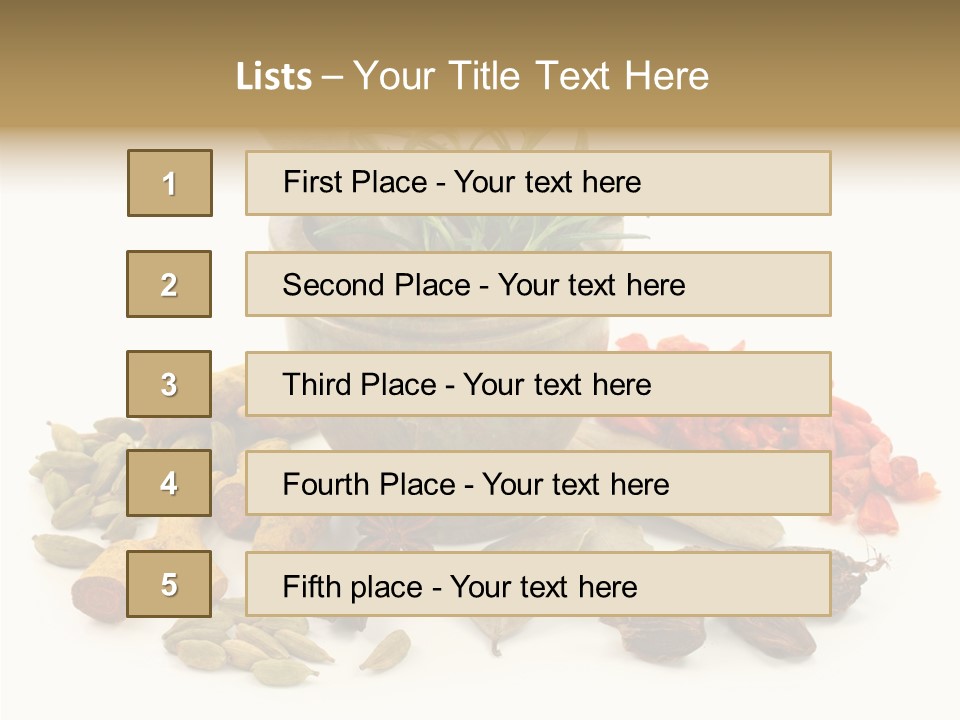 Studio Pestle Leaves PowerPoint Template