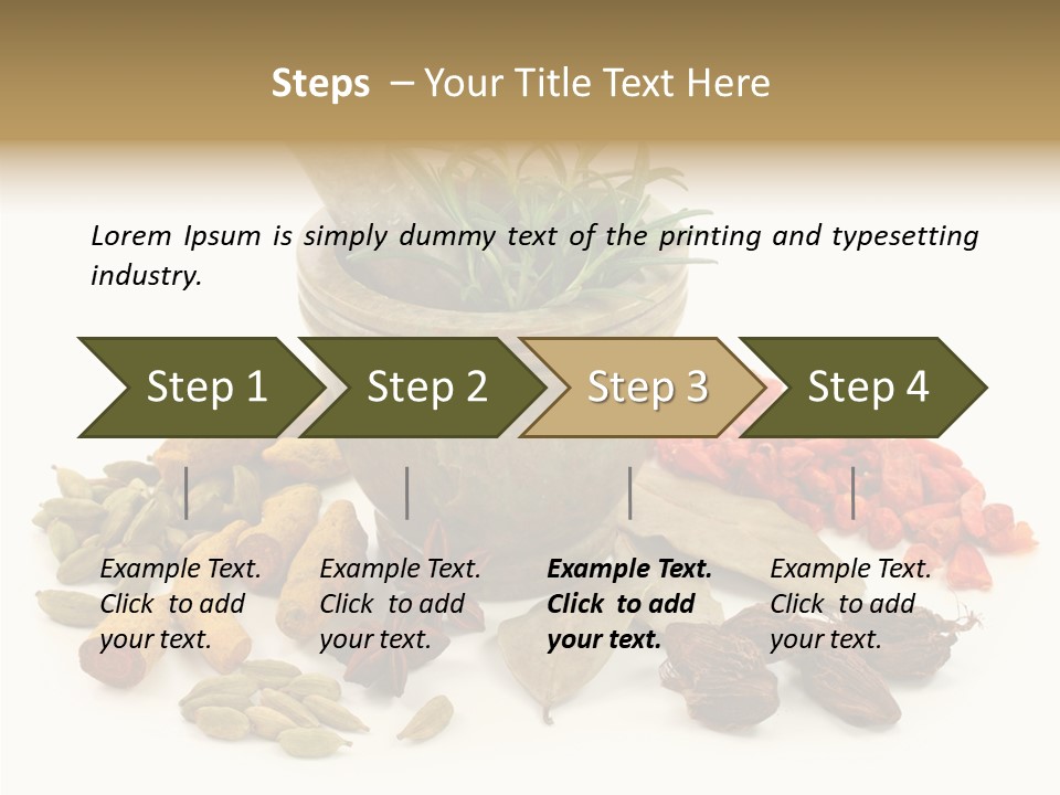 Studio Pestle Leaves PowerPoint Template